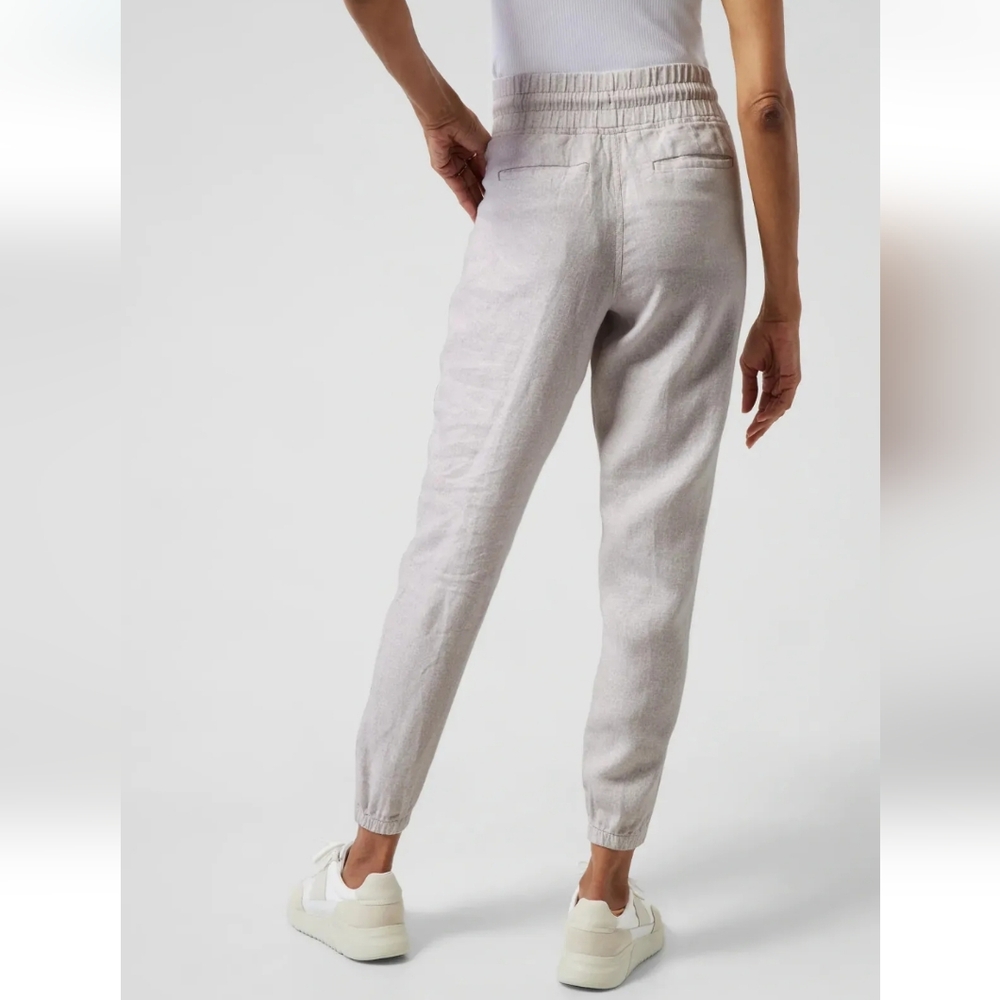 Athleta Cheetah Cabo Linen Jogger Travel Lifestyle Pant - Picture 3 of 10